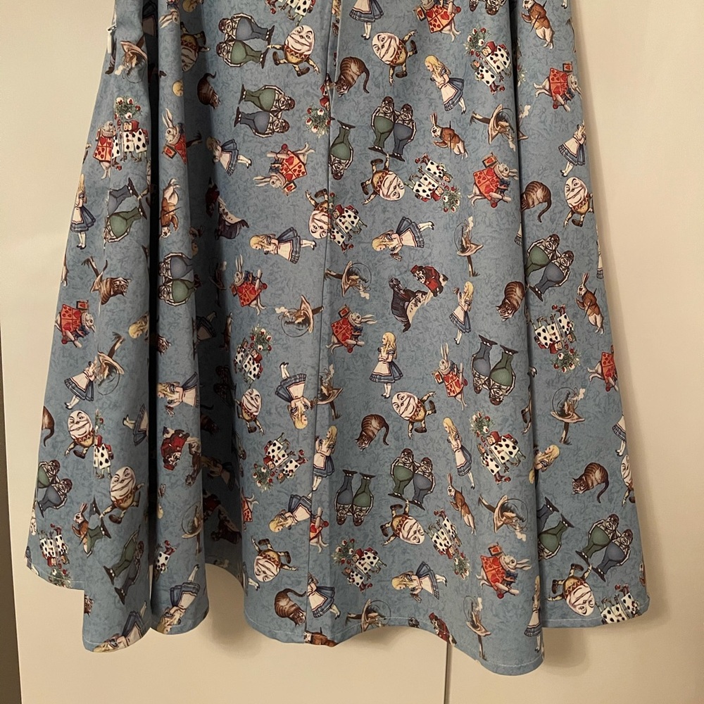 1861 Alice in wonderland blue midi skirt